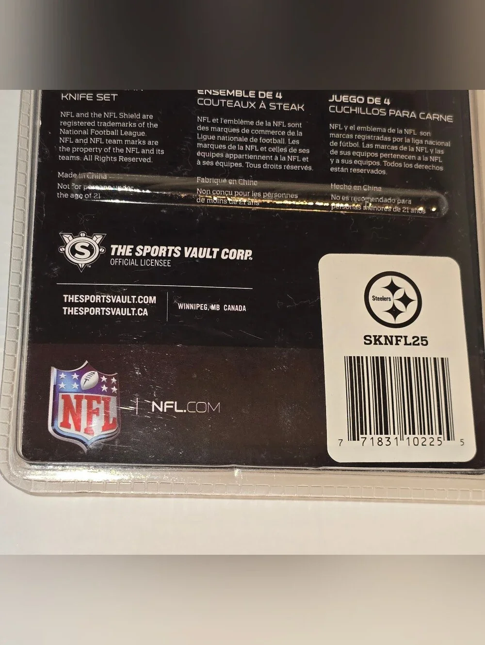 Pittsburgh Steelers 4 Pc Knife Set *NEW*